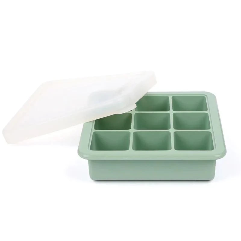 Haakaa Silikone Frysebakke    Låg   Rum Pea Green