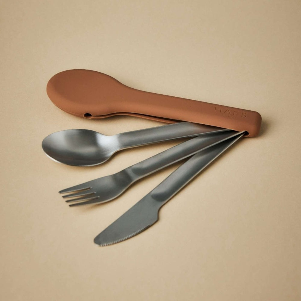 Haps Nordic Børnebestik Terracotta
