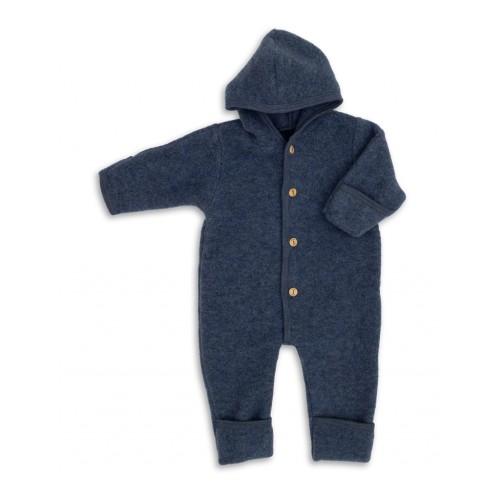 Heldragt 100 Merino Uld Til Baby 50 56 Blue Melange