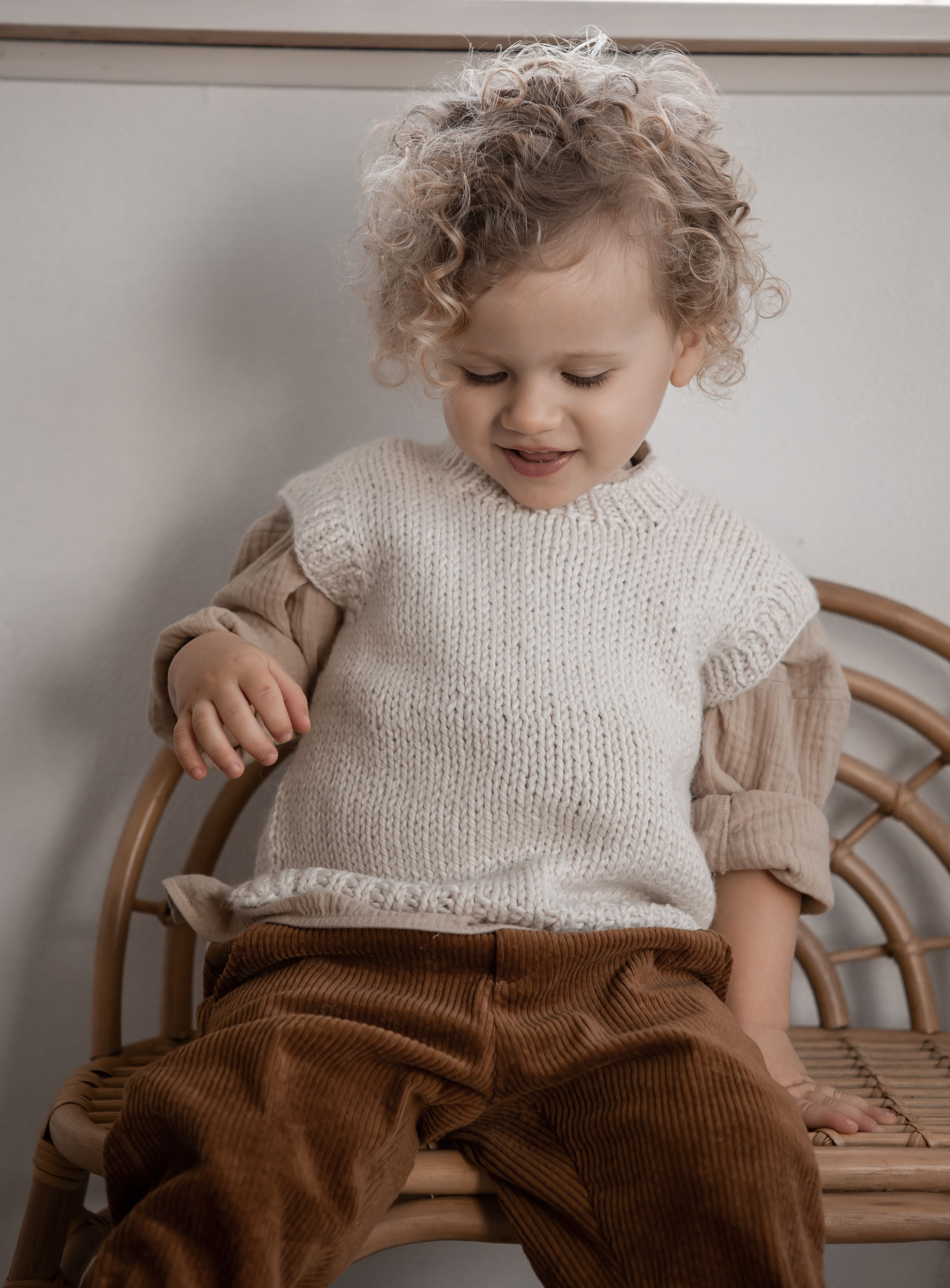 Huttelihut Alpaca Uld Plainy Vest Camel  -  år
