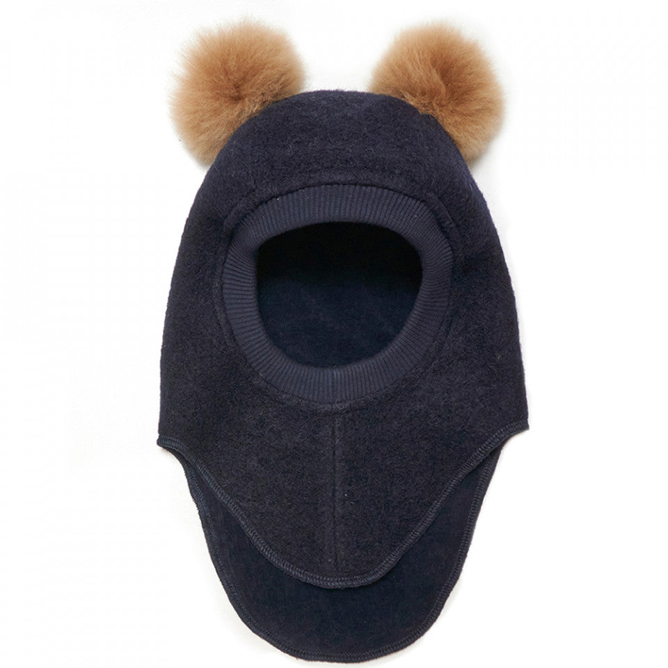 Huttelihut Big Bear Elefanthue Uld Navy Camel  -  år