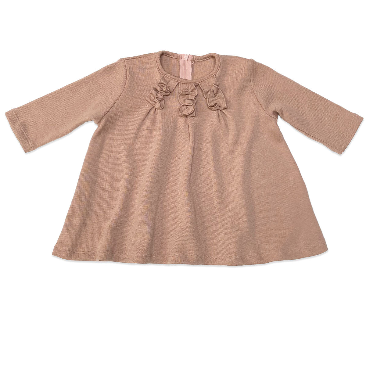 Huttelihut Kjole Merino Uld Dusty Rose 56-62 Cm