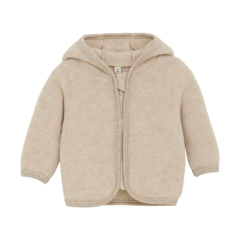Jakke    ører Uld Fleece Camel Melange 56