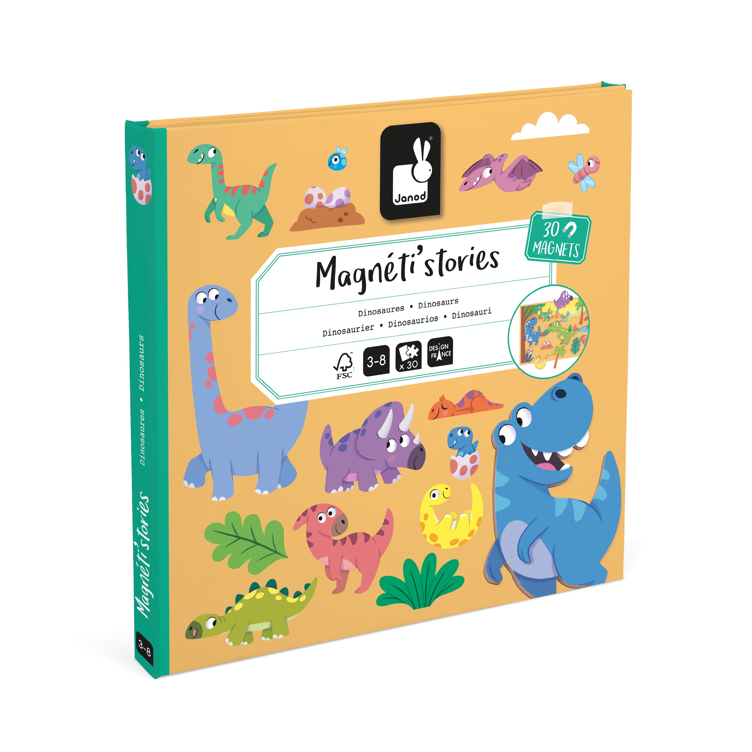 Janod Magneti 39 Stories Dinosaurs