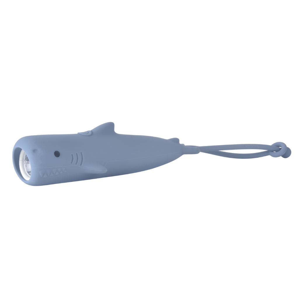 Led Lommelygte Haj 28 Cm Blød Silikone  Bpa-fri