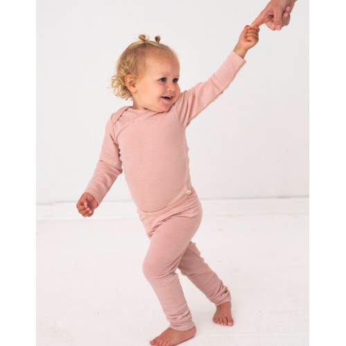 Leggings   100  Merino Uld Til Baby Og Børn Rose Melange 56