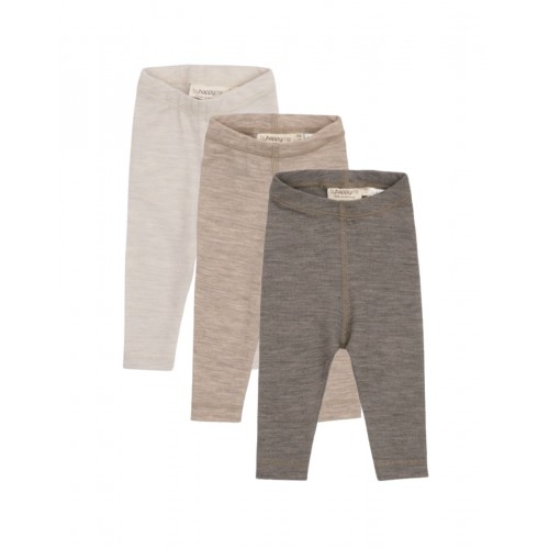 Leggings   100  Merino Uld Til Baby Og Børn   -pak Beige Melange 62