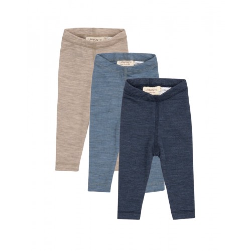 Leggings   100  Merino Uld Til Baby Og Børn   -pak Blue Melange 56