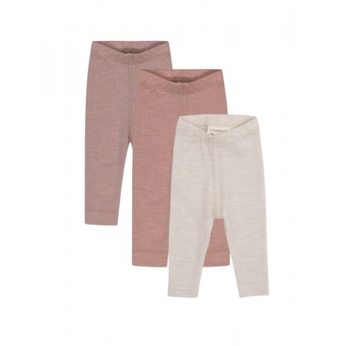 Leggings   100  Merino Uld Til Baby Og Børn   -pak 56 Soft Rose Lavender Nature Melange