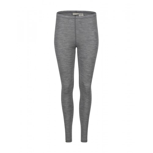 Leggings Til Dame   100  Merino Uld Grey Melange