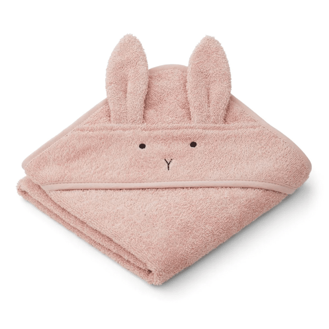 Liewood Albert Badehåndklæde Med Hætte Rabbit Rose