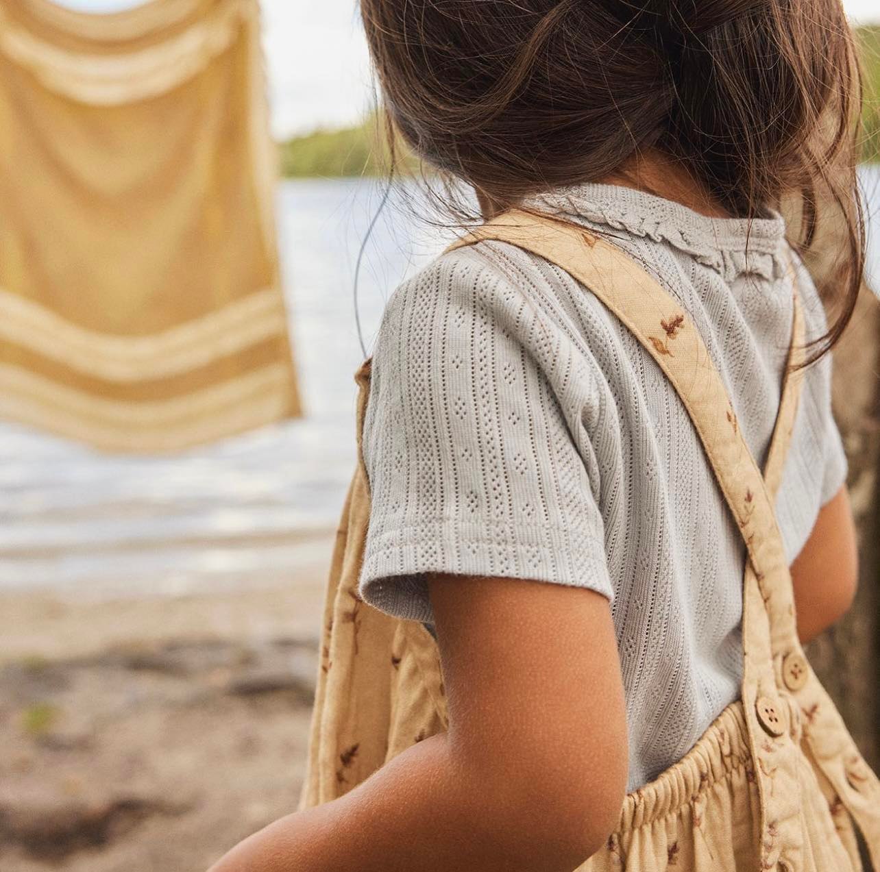 Lil Atelier Bluse   Korte ærmer Harbor Mist 104 Cm