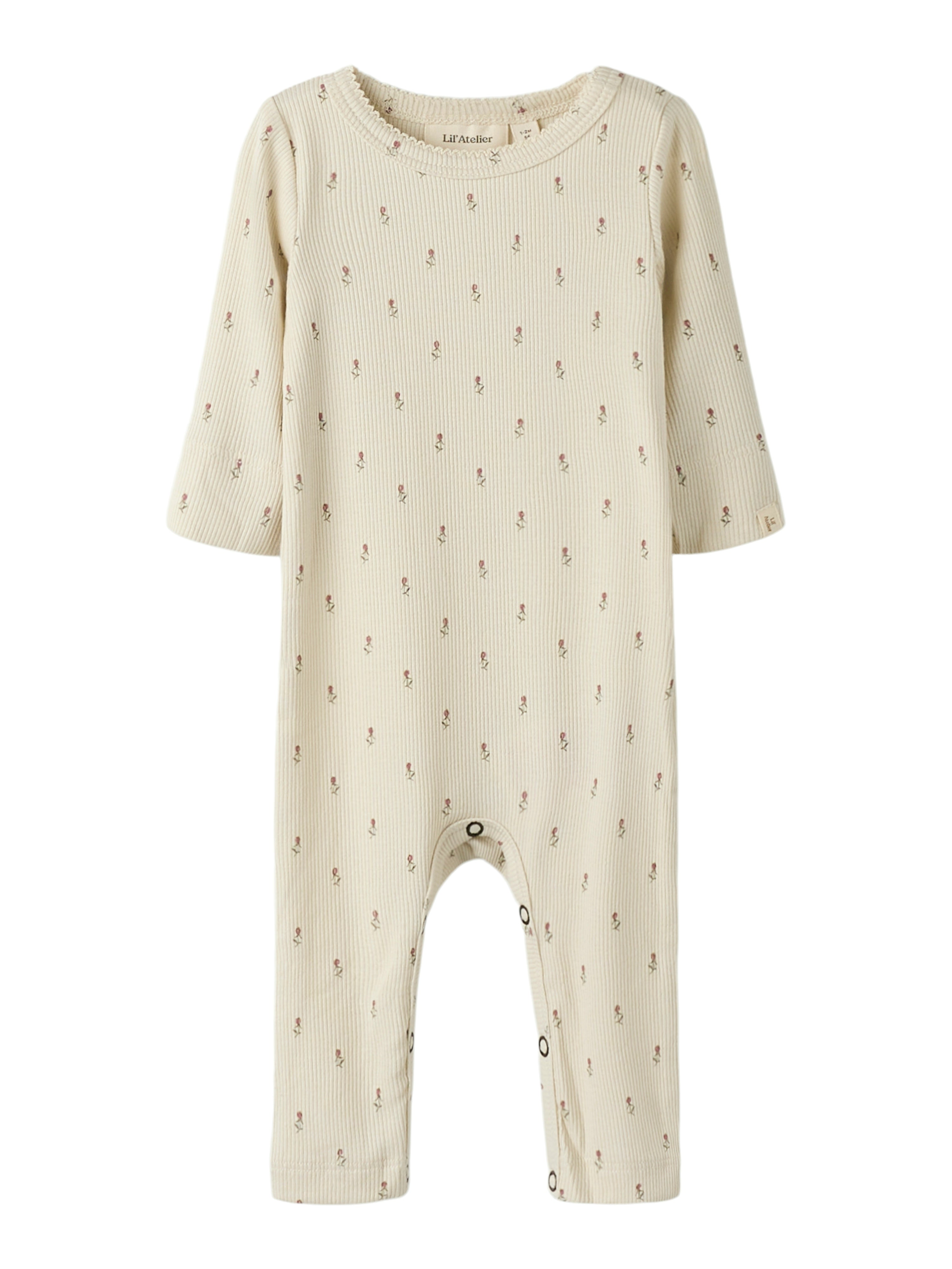 Lil Atelier Gago Ls Nightuit Turtledove Floral 56 Cm