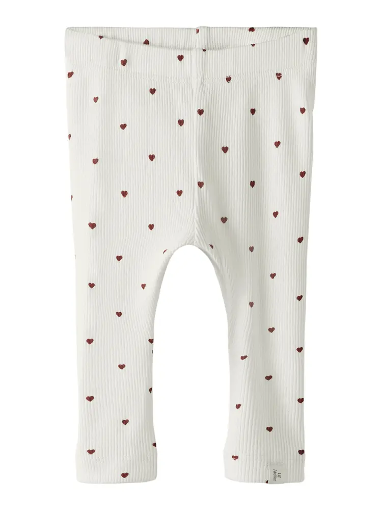 Lil  Atelier Gago Slim Leggings Coconut Milk Heart 68