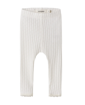 Lil Atelier Haldis Slim Leggings Coconut Milk 56 Cm