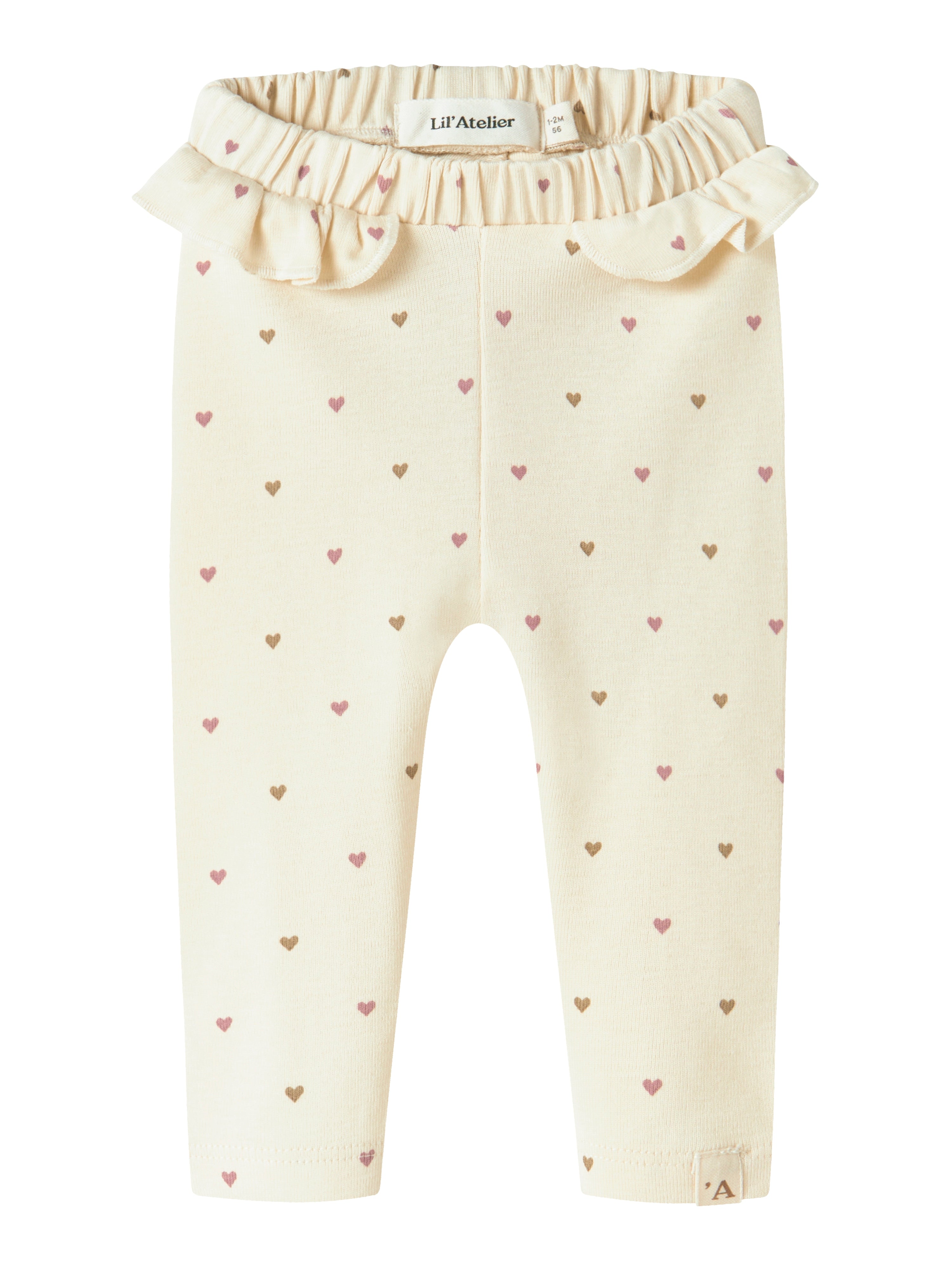 Lil Atelier Lalo Tai Leggings Turtledove Heart 56 Cm