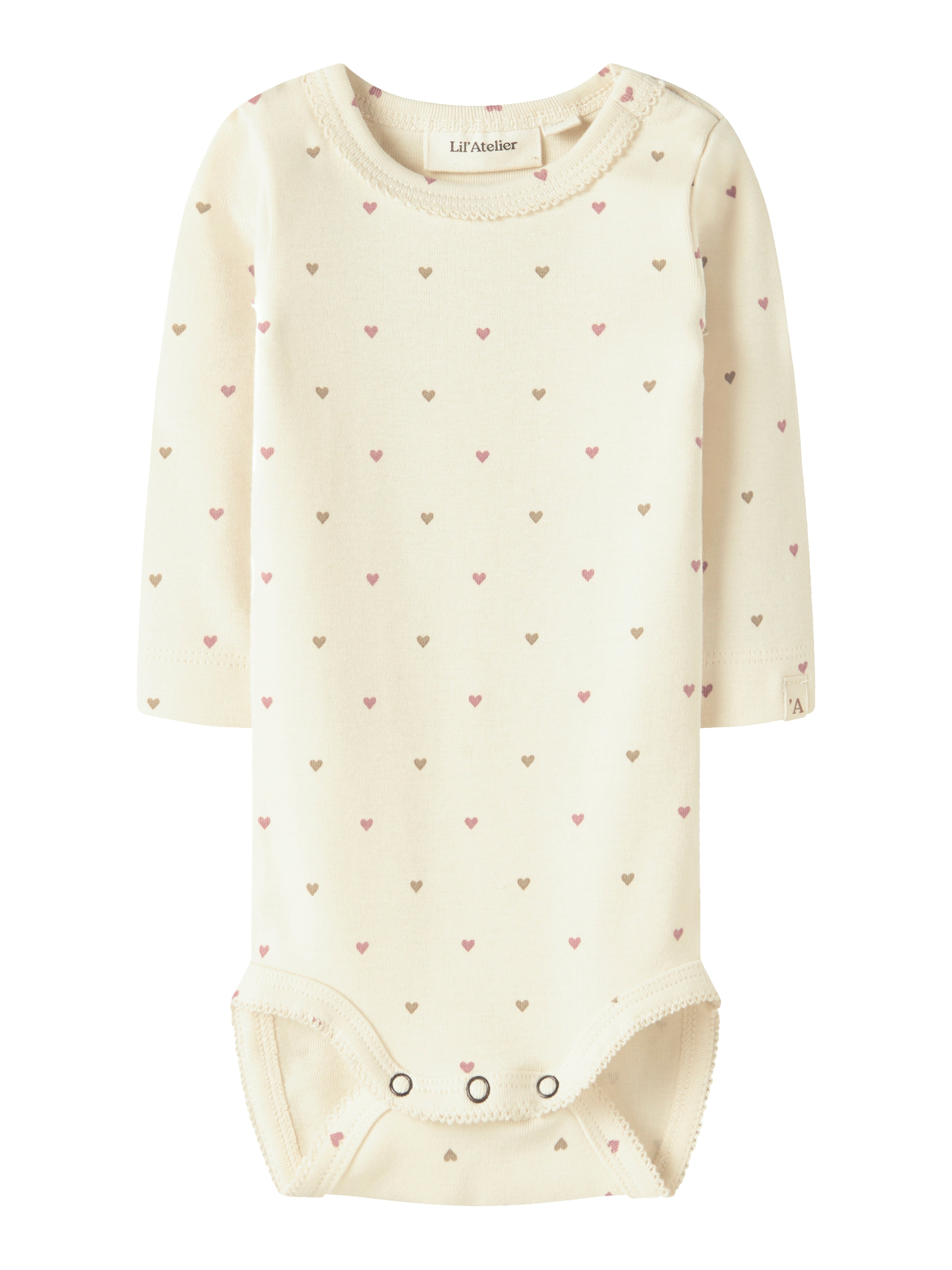 Lil Atelier Lalo Tig Ls Slim Body Turtledove Heart 56 Cm