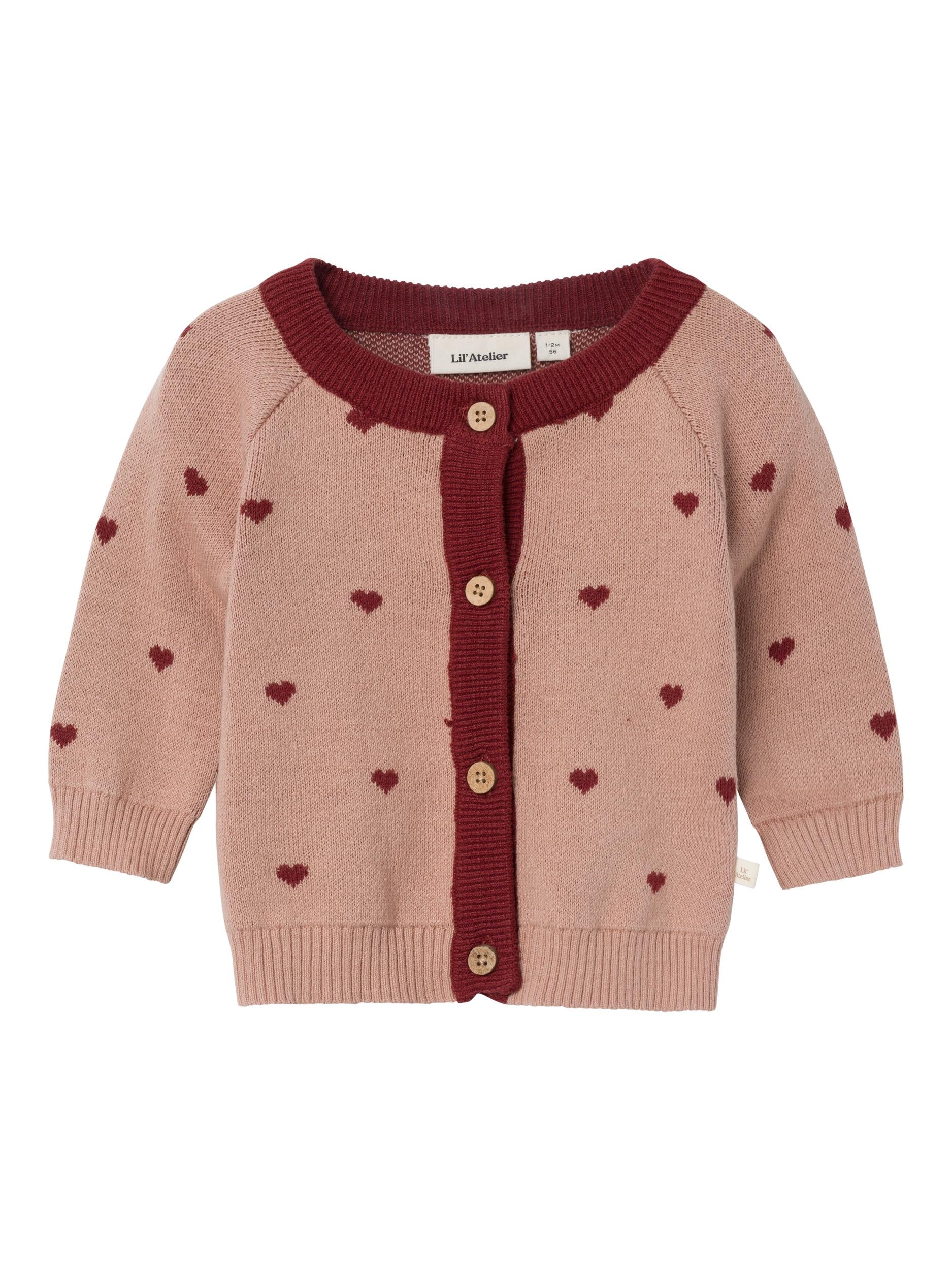 Lil Atelier Saran Knit Cardigan Nougat 56 Cm