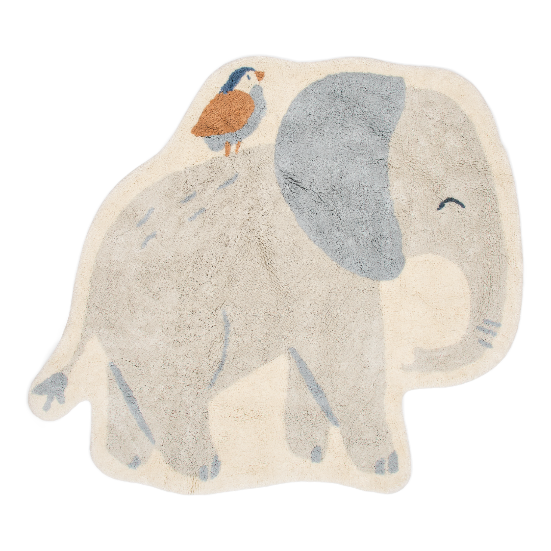 Little Dutch Gulvtæppe Elefant Grå 120 Cm