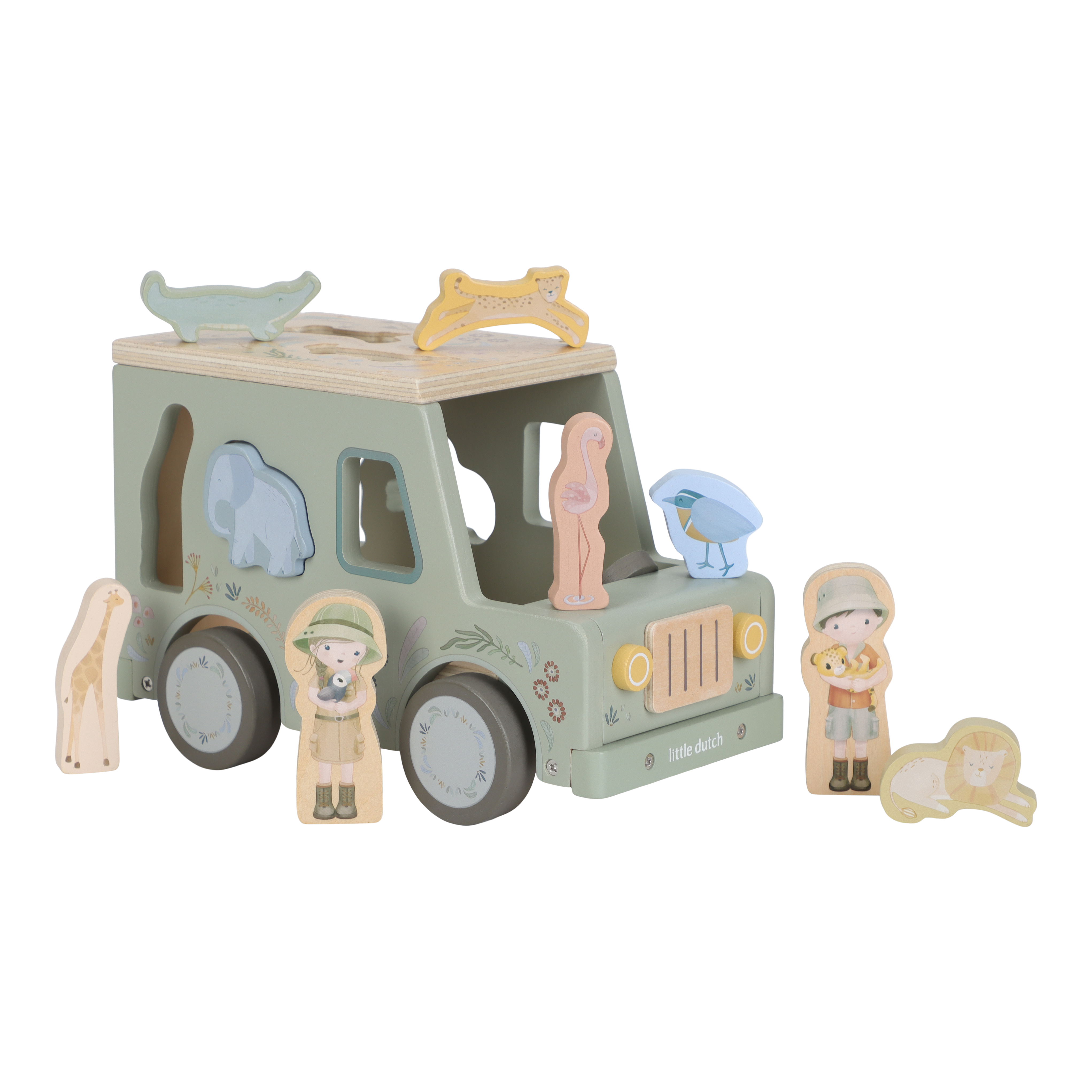 Little Dutch Puttekasse Bil- Safari Friends
