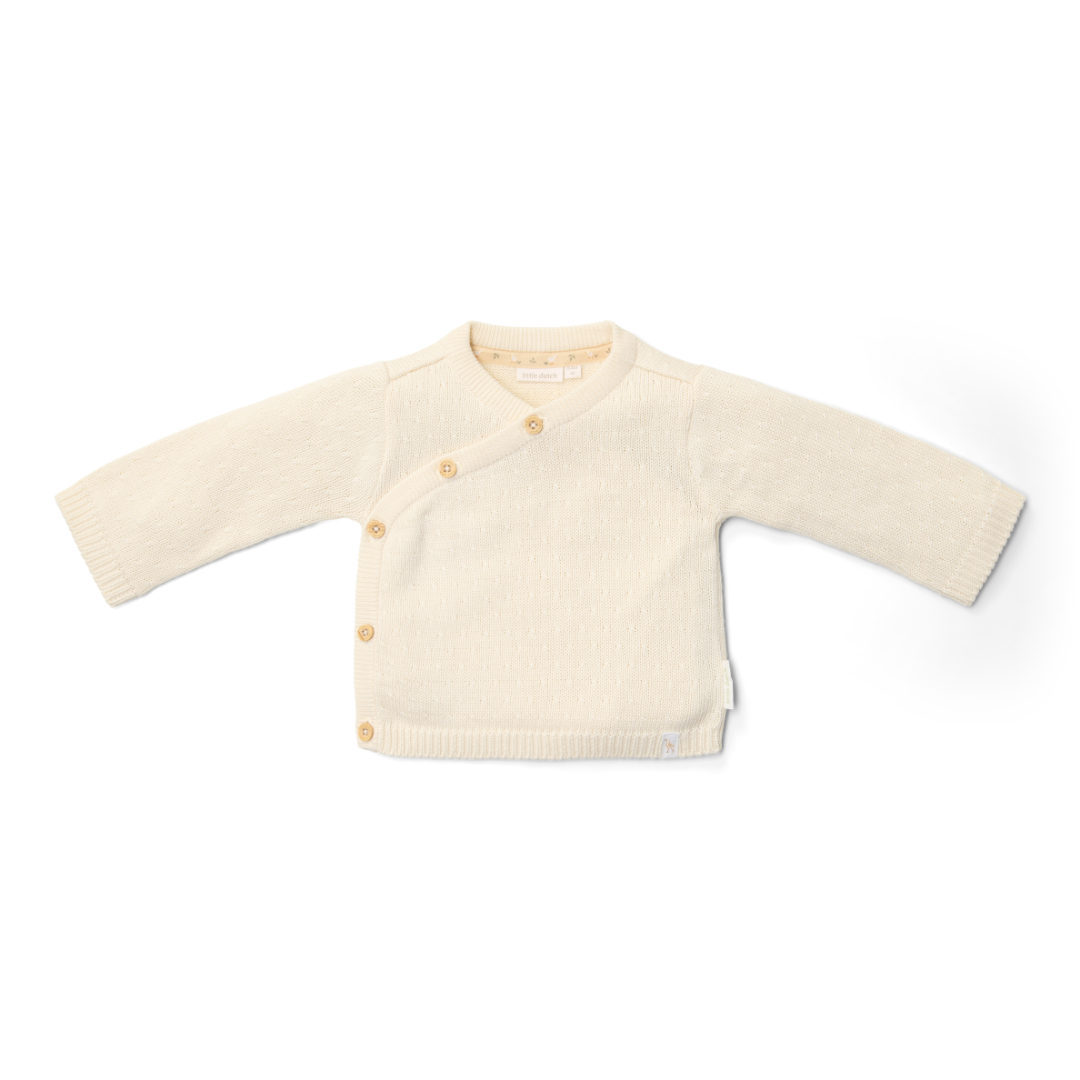 Little Dutch Strikket Cardigan Wrap Off White 50