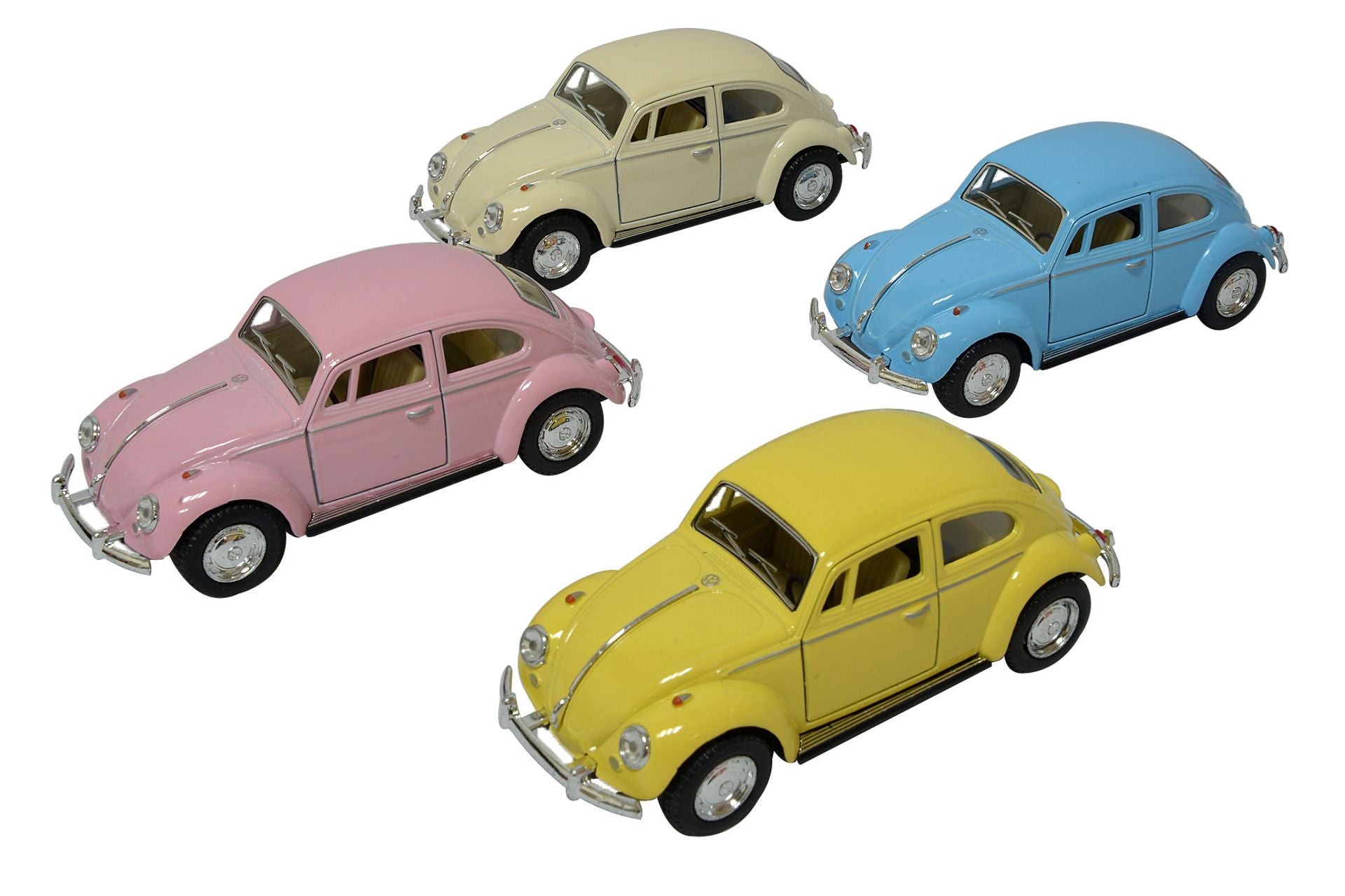 Magni Klassisk Beetle   Pastelfarver Pull Back Lyserød