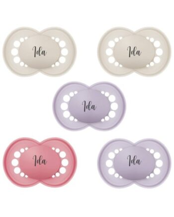 Mam Original  Str     16-36 Mdr  Symmetrisk Silikone  Sutter Med Navn    -pak