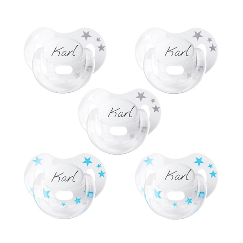 Maxibaby  Str      -  Mdr  Symmetrisk Silikone  Sutter Med Navn   -pak