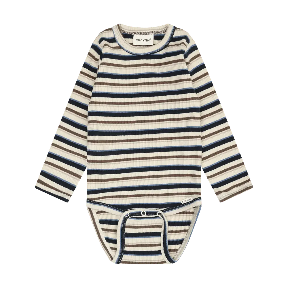 Minymo Langærmet Rib Body Dark Sapphire 56