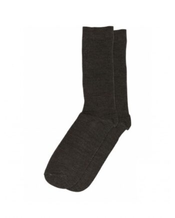 Mp Strømper  Dame Rib Sokker   Merinould Dark Brown 37 39