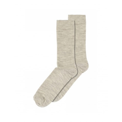 Mp Strømper Dame Rib Sokker Merinould Light Brown Melange 37 39