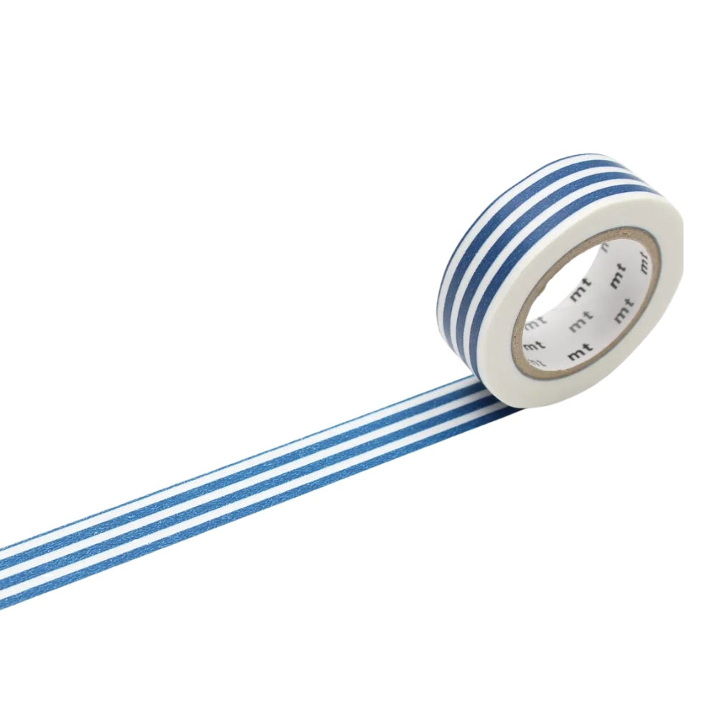 Mt Masking Tape Striber Marineblå