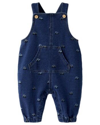 Name It Barrel Sweat Denim Overall Dark Blue Denim 56 Cm