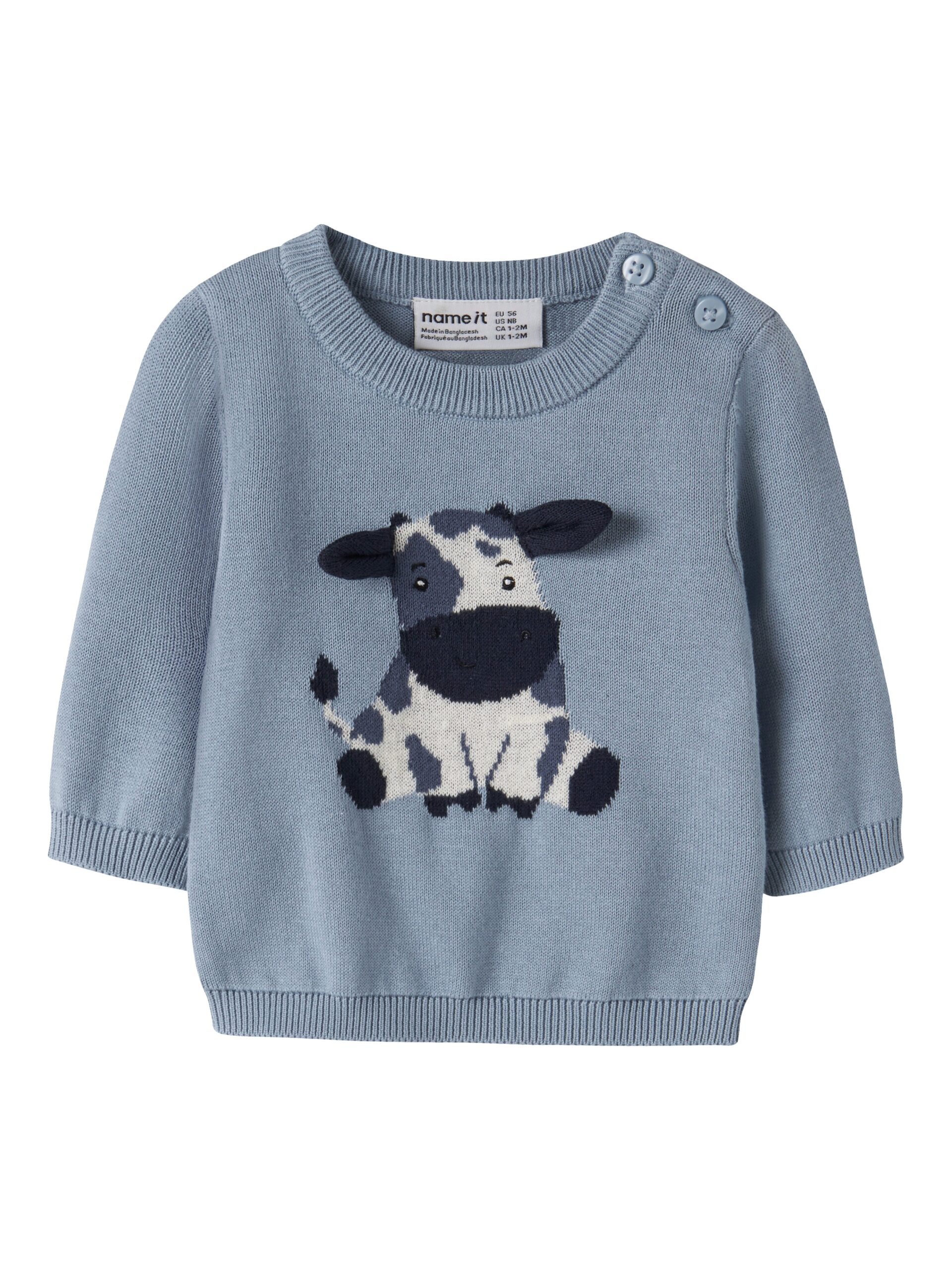 Name It Ligan- Ls Knit Ashley Blue 56 Cm