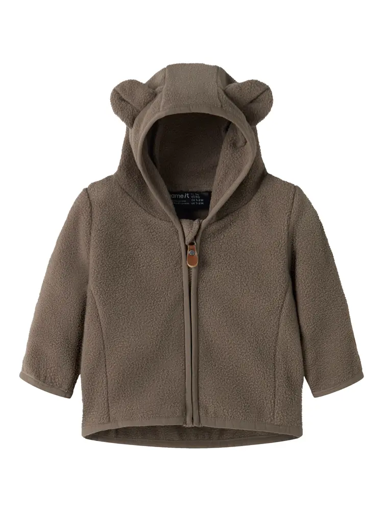 Name It Meeko Fleece Jakke Walnut 68