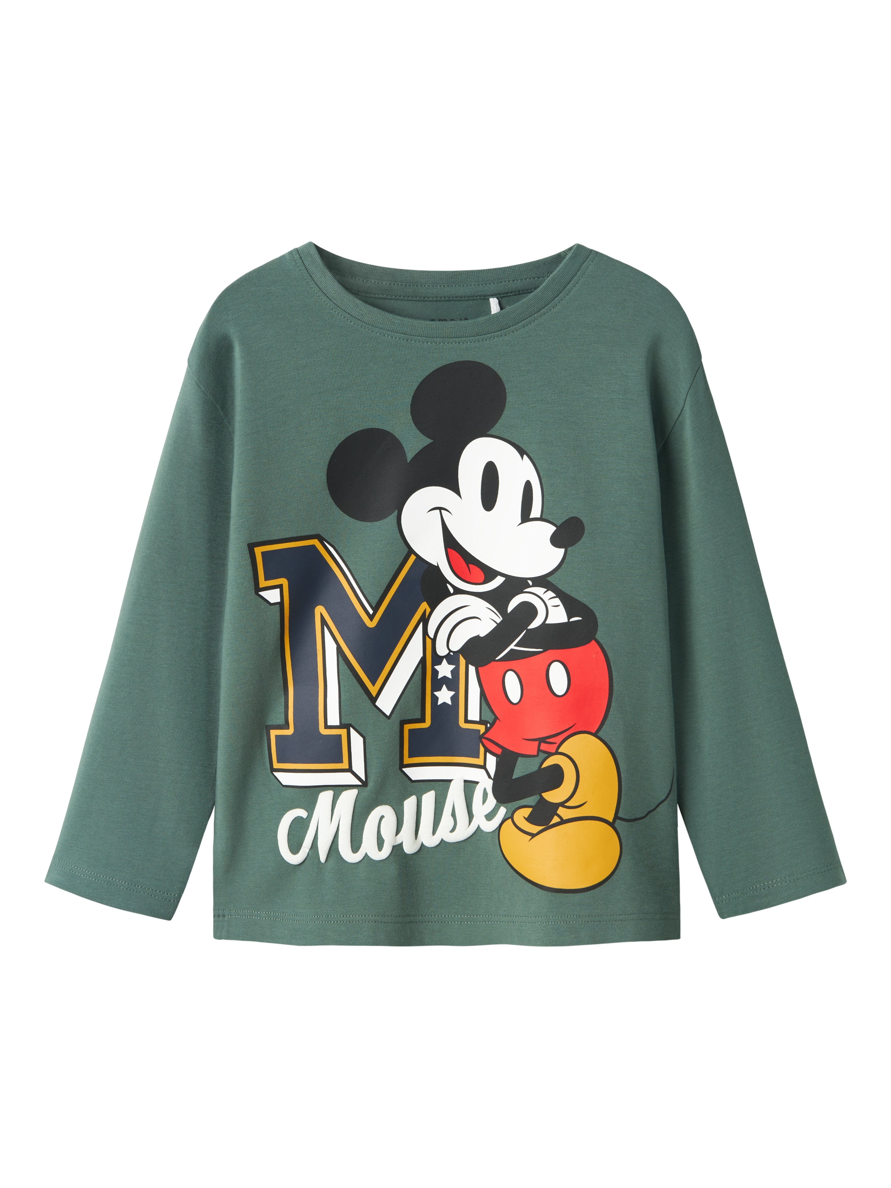 Name It Nayel Mickey Mouse Sweat Shirt- Dark Forest 86 Cm