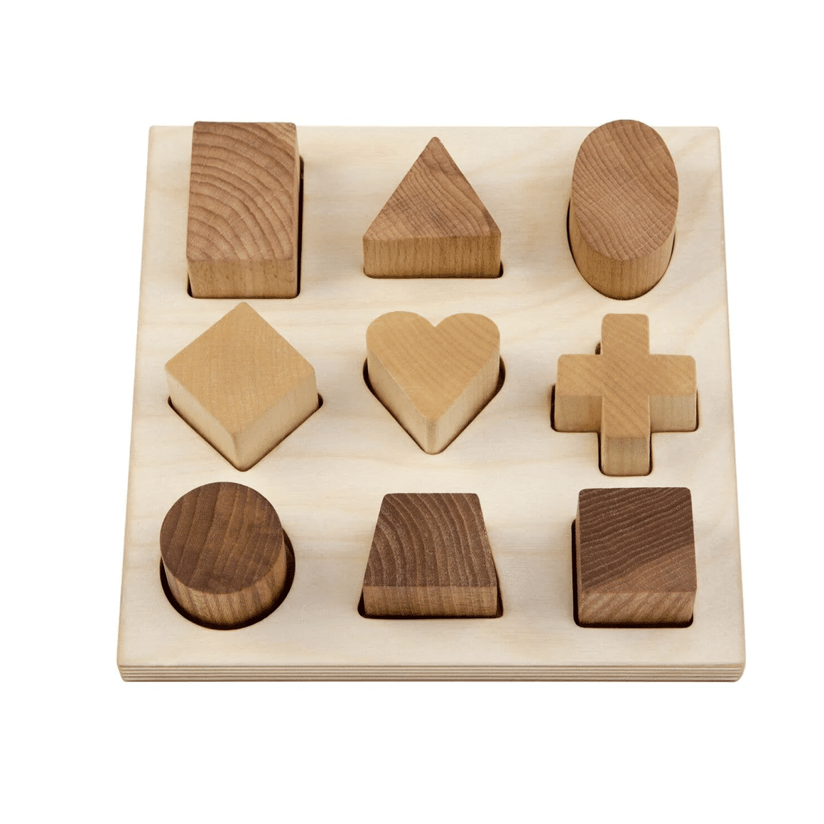 Natural Shape Puzzle Board Wooden Story