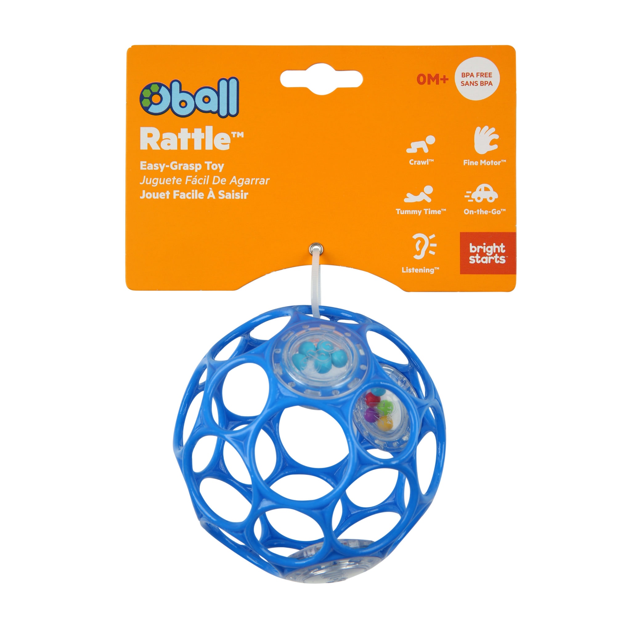 Oball Rattle 10 Cm Bold Brights Starts Blå