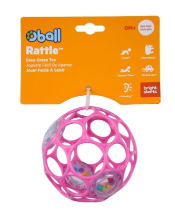 Oball Rattle 10 Cm Bold Brights Starts Pink