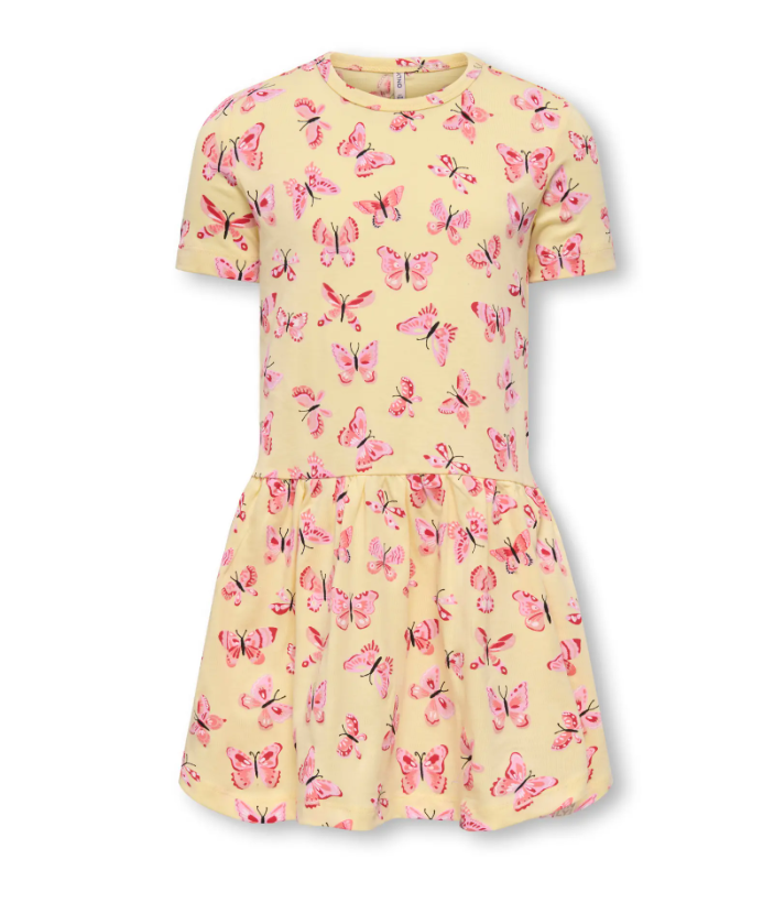 Only Mini Cally Ss Dress Sunlight Papillon 92 Cm