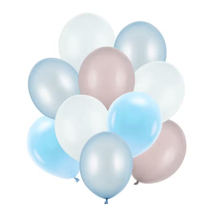 Partydeco Balloner Blå Mix 10 Pak