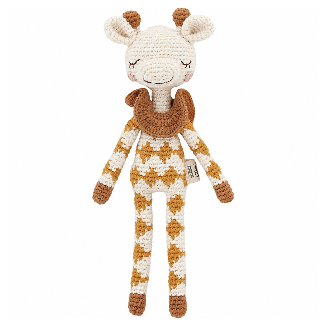 Patti Oslo Goldie Giraffe Hæklet Bamse
