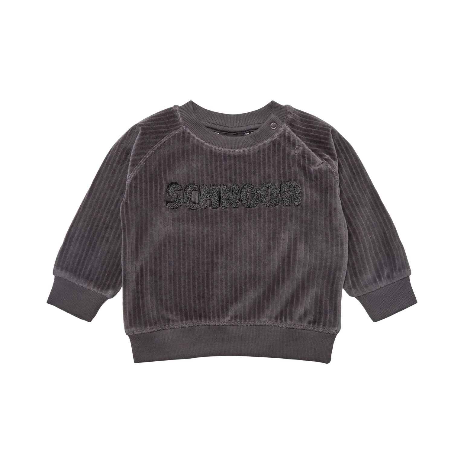 Petit By Sofie Schnoor Bluse Fløjl Dark Grey 68 Cm