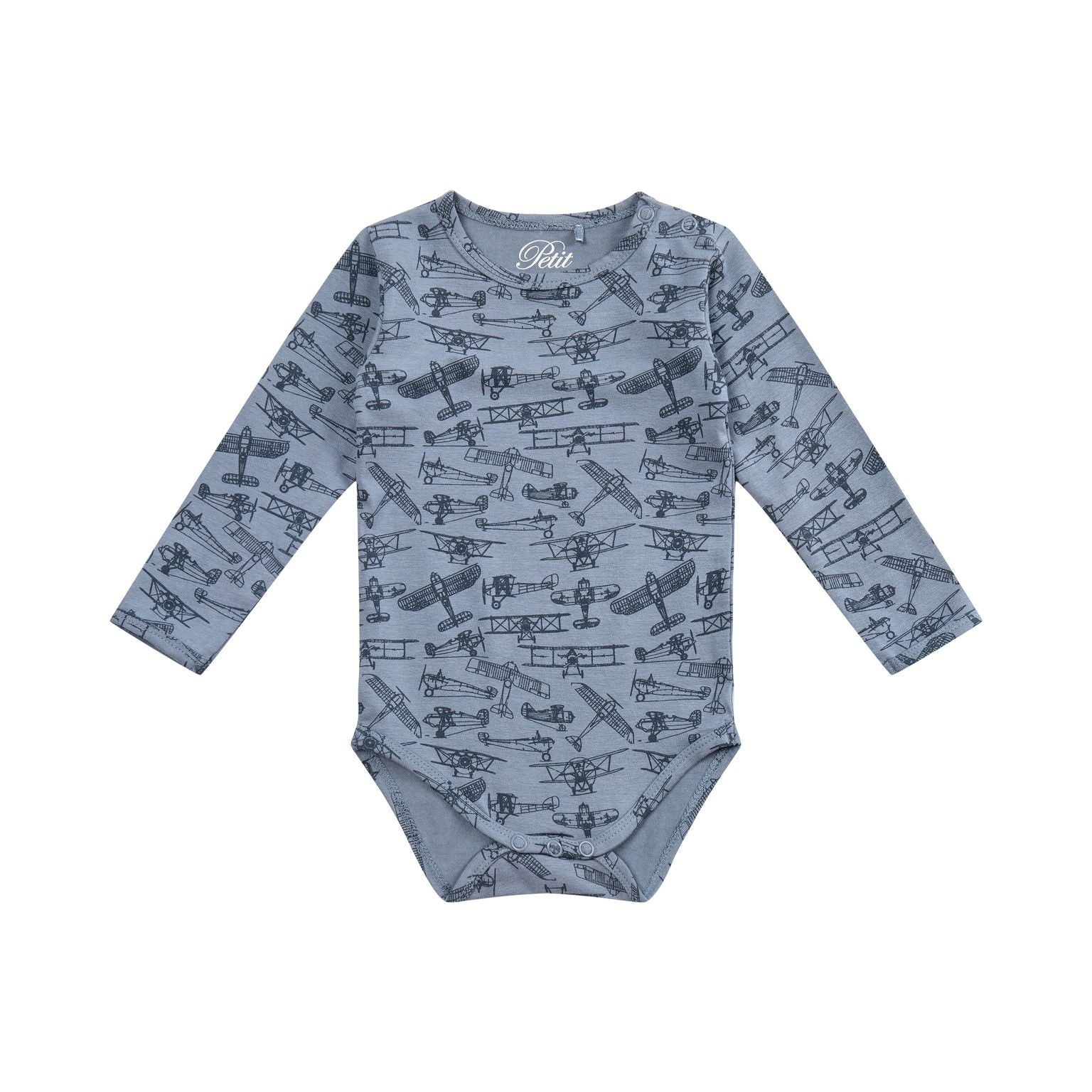 Petit By Sofie Schnoor Body Med Flyvemaskiner Middel Blue 56 Cm