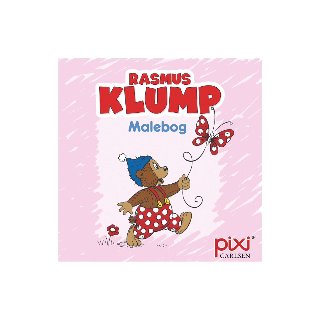 Pixi Bøger Rasmus Klump Krea Lyserød Malebog
