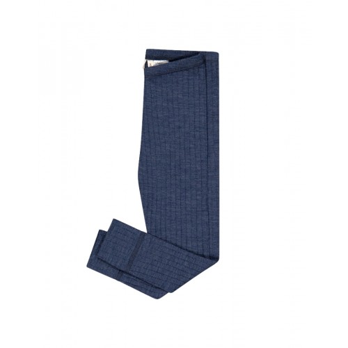 Rib Leggings   100  Merino Uld  Oeko-texâ  98 104 Navy Melange