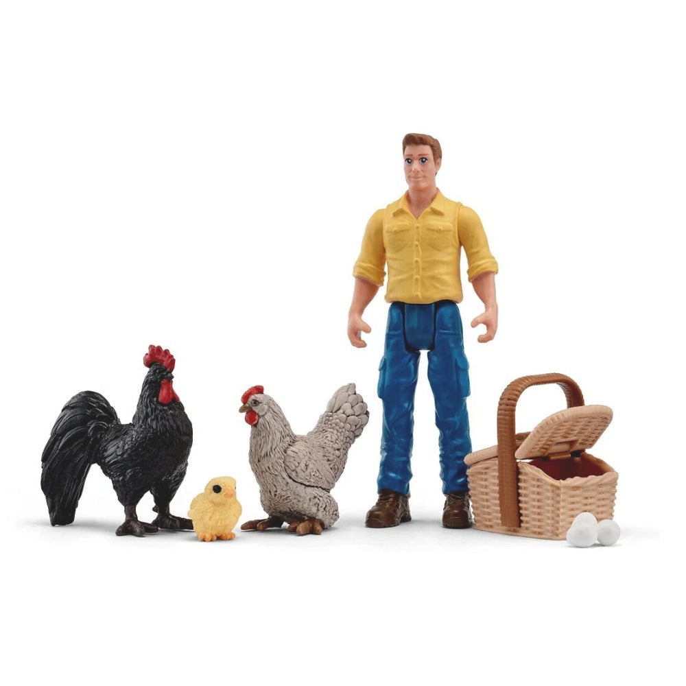 Schleich Farm World Landmand Og Høns