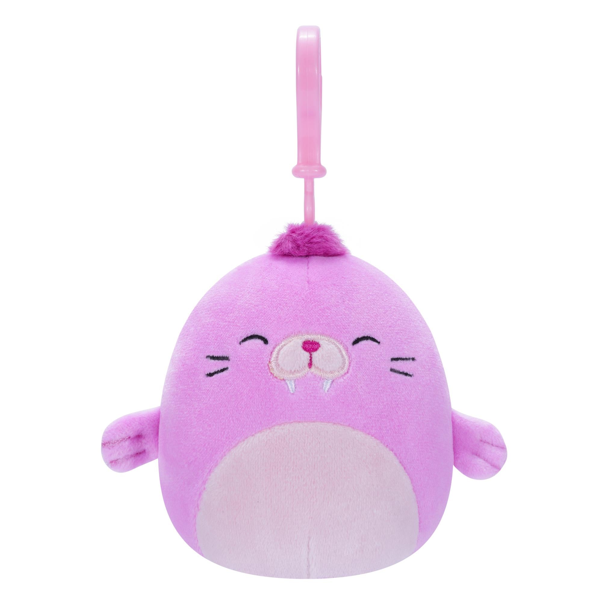 Squishmallows Clip On Pepper The Pink Walrus   Cm