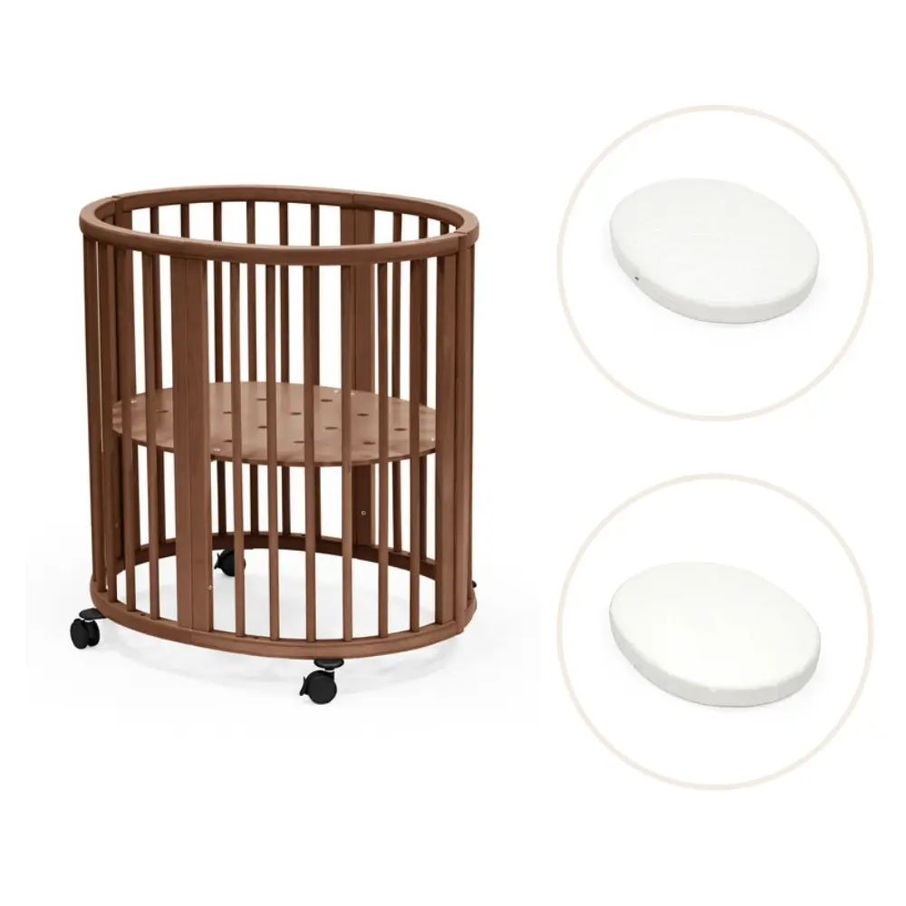 Stokke Sleepi Mini V3 Seng Med Madras Og Lagen Warm Brown