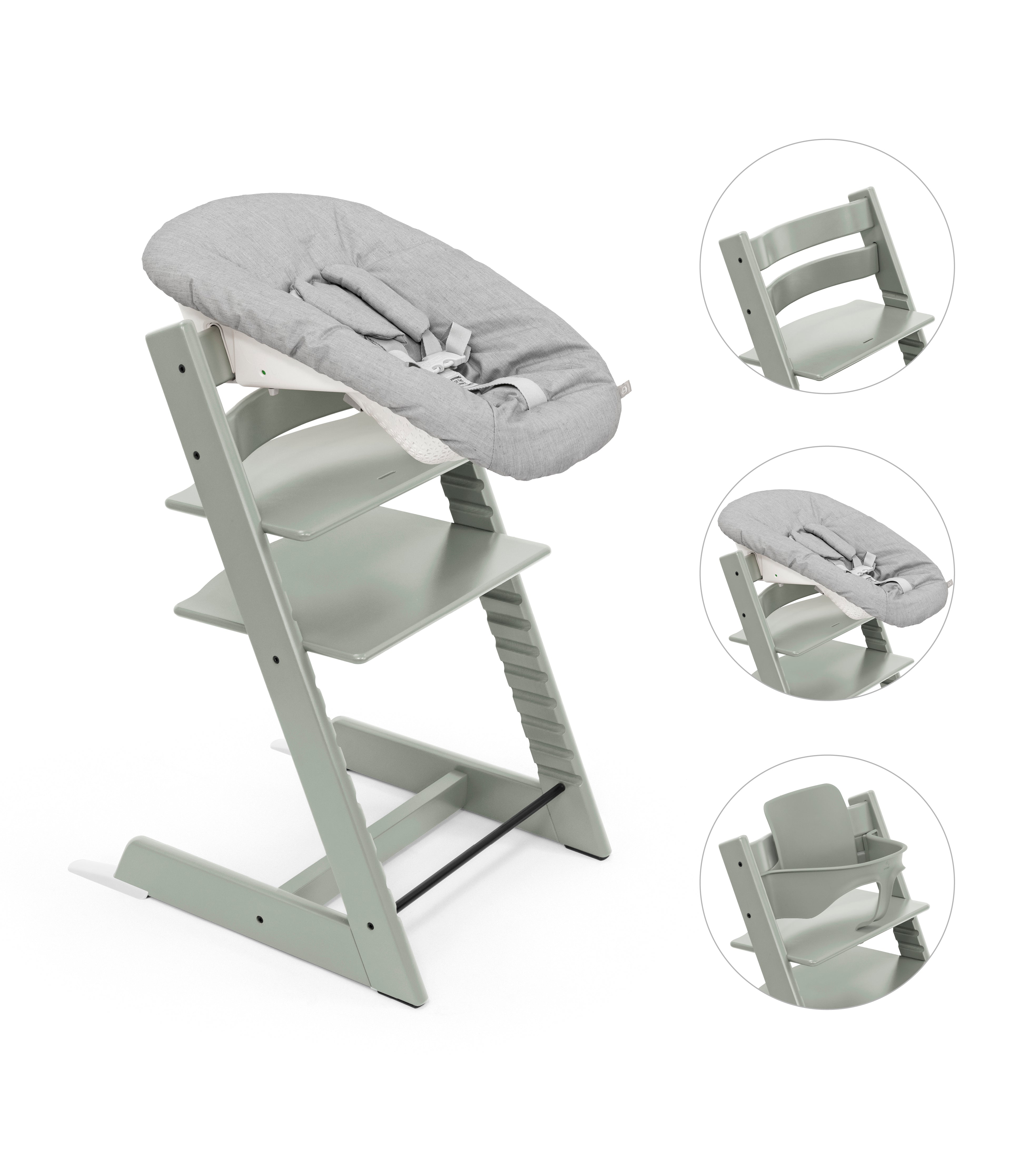 Stokke Tripp Trapp Bundle Højstol  Babyset Og Newborn Glacier Green